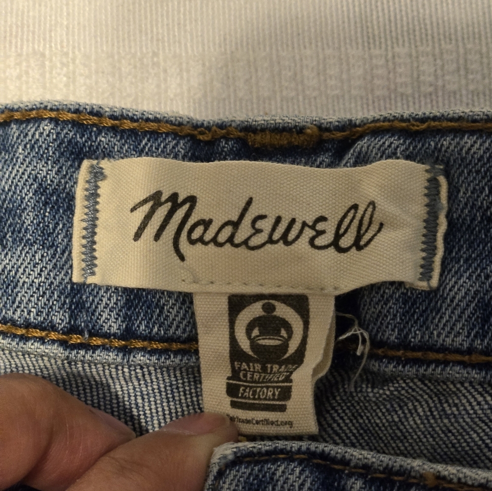 Madewell The High Rise Slim Crop Boy Jeans Size 33 Color Blue - Picture 13 of 14